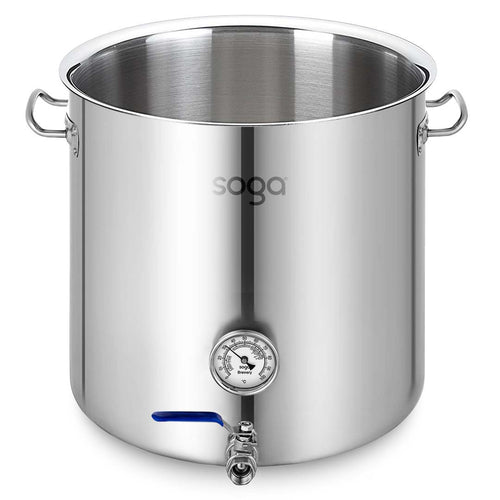 SOGA Stainless Steel No Lid Brewery Pot 71L With Beer Valve 45*45cm