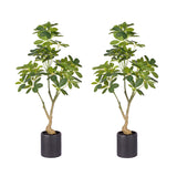 SOGA 2X 80cm Artificial Schefflera Tree – Realistic Indoor Greenery