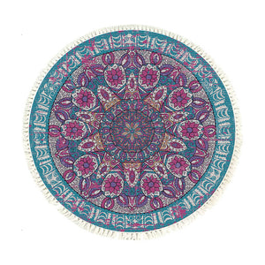 SOGA 120cm Mandala Area Rug for Living Room Lounge Bedroom Anti-slip Doormat Home Decor