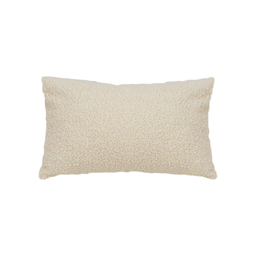 SOGA 30cm Cream Boucle Textured Fluffy Decorative Throw Pillow