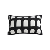 SOGA 30cm Contemporary Black White Geometric Pattern Throw Pillow