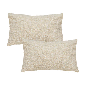 SOGA 2X 30cm Cream Boucle Textured Fluffy Decorative Throw Pillow
