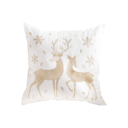 SOGA 45cm Multicolour Christmas Plaid Antler Throw Pillow