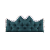 SOGA 150cm Crown Pillow Tufted Teal Headboard Cushion for Bed
