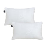 SOGA 2X 30cm White Textured Geometric Pattern Decorative Throw Pillow