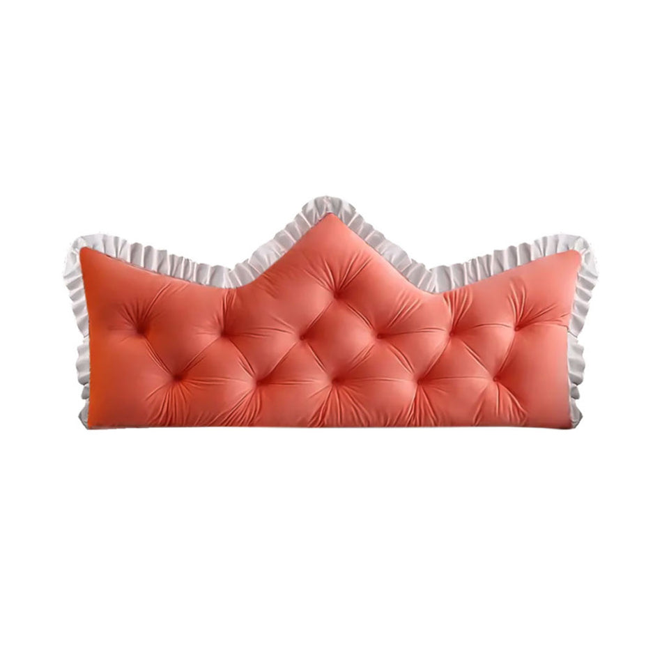 SOGA 120cm Crown Pillow Tufted Pink Headboard Cushion for Bed