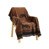 SOGA Two-seater Brown Sofa Cover Leopard Print 180x260cm Polyester