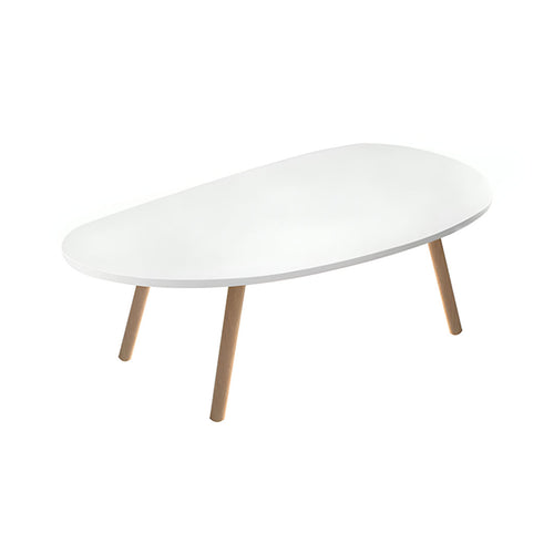 SOGA 80x40cm White Living Room Nordic  Coffee Table Simple Modern Home Style
