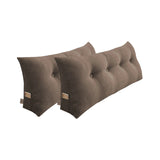 SOGA 2X 120cm Coffee Triangular Wedge Bed Pillow Headboard Backrest Bedside Tatami Cushion Home Decor