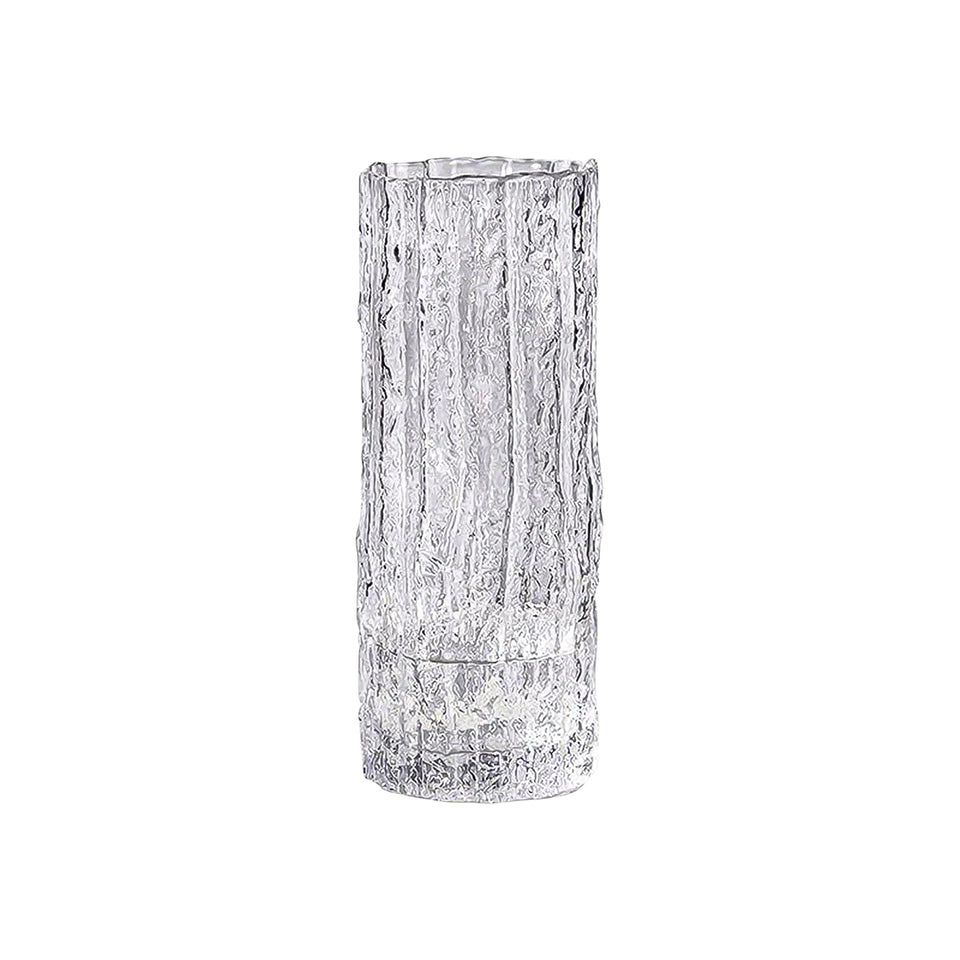 SOGA 30.5cm Handcrafted Clear Glass Vase Classic Design for Home Decor