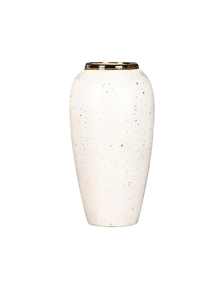 SOGA 35x17cm Plain White Large Ceramic Flower Vase Elegant Living Room Home Decor