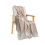 SOGA 130x190cm Earth Tone Blanket – Houndstooth Tassel Throw