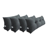 SOGA 4X 100cm Dark Grey Triangular Wedge Bed Pillow Headboard Backrest Bedside Tatami Cushion Home Decor
