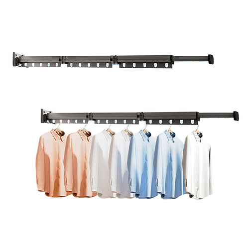 SOGA 2X 93.2cm Suction-Mounted Retractable Clothing Drying Rack