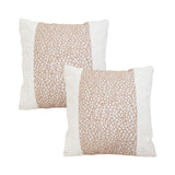 SOGA 2X 50cm Modern Beige Color Block Textured Decorative Throw Pillow
