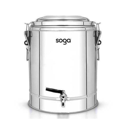 SOGA 40L Stainless Steel Insulated Stock Pot Dispenser