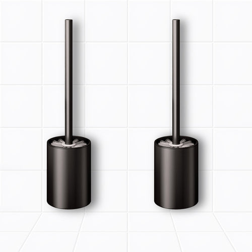 SOGA 2X Wall-Mounted Toilet Brush with Holder Black 27cm