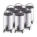 SOGA 8 x 8L Portable Insulated Cold/Heat Coffee Bubble Tea Pot Beer Barrel With Dispenser