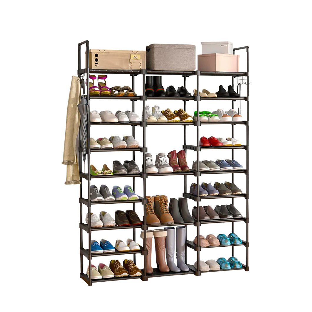 SOGA 21-Shelf Tier Shoe Storage Shelf Space-Saving Caddy Rack Organiser with Handle