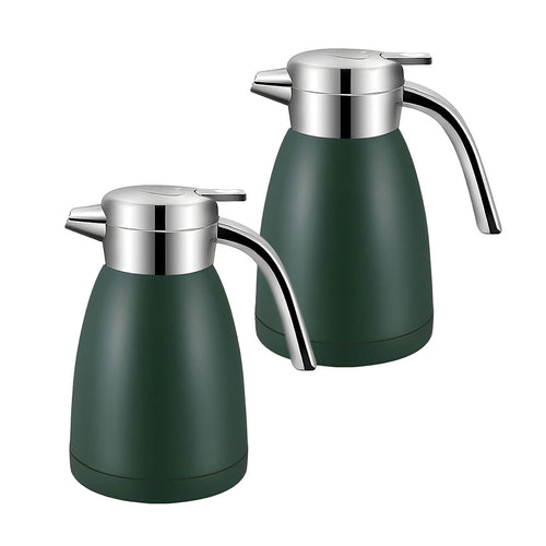SOGA 2X 1.8L Stainless Steel Water Bottle Insulated Vacuum Flask Coffee Jug Thermal Green