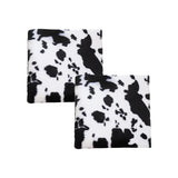 SOGA 2X Black Cow Print Square Cushion Soft Leaning Plush Backrest Throw Seat Pillow