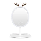 SOGA White Antler LED Light Makeup Mirror Tabletop Vanity Home Decor
