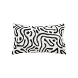 SOGA 30cm Black White Abstract Swirl Pattern Decorative Throw Pillow