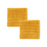 SOGA 2X Golden Corduroy Square Cushion Soft Leaning Plush Backrest Throw Seat Pillow