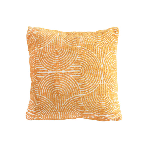 SOGA 50cm Mustard Yellow Throw Pillow Geometric Indoor and Outdoor Corded for Home Decor