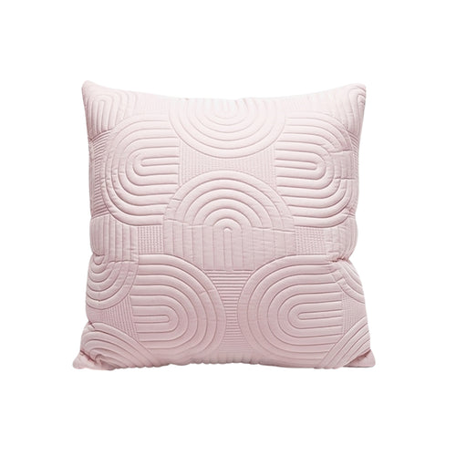 SOGA 50cm Pink Textured Geometric Pattern Decorative Throw Pillow