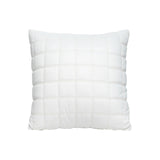 SOGA Quilted Cushion 50cm White Grid Pattern Soft Padded Decorative Throw Pillow