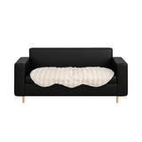 SOGA Three-seater Cream Faux Fur Throw Blanket 90x210cm Polyester