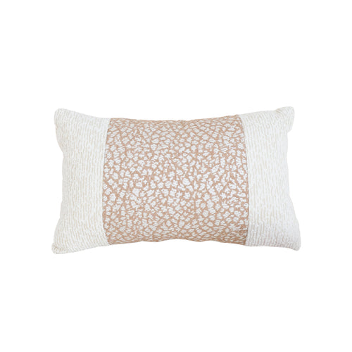 SOGA 35cm Modern Beige Color Block Textured Decorative Throw Pillow