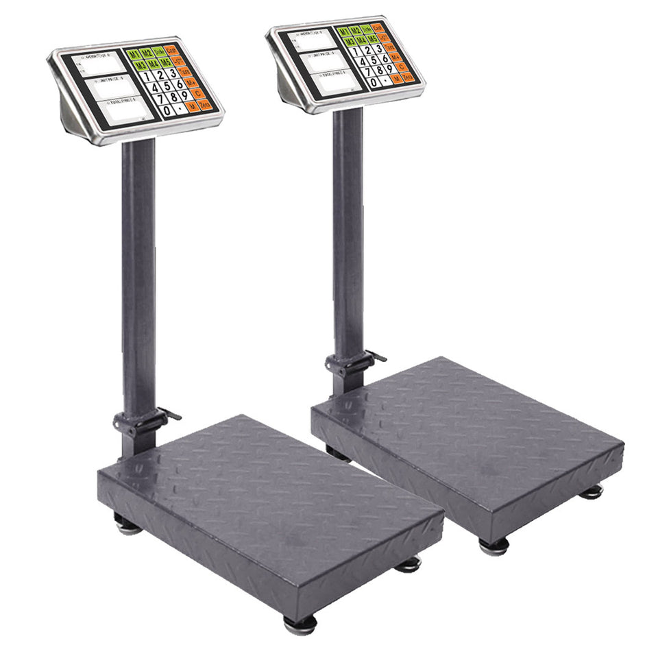 SOGA 2X Electronic Digital Platform Scale Postal Weight Black 300kg