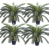 SOGA 4X 155cm Artificial Indoor Cycas Revoluta Cycad Sago Palm Fake Decoration Tree Pot Plant