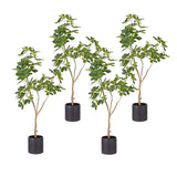 SOGA 4X 120cm Artificial Natural Green Schefflera Dwarf Umbrella Tree Fake Tropical Indoor Plant Home Office Decor