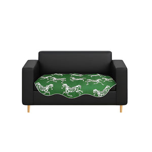 SOGA Two-Seater Green Horse Print 90x180cm Throw Blanket Sofa Cover