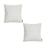 SOGA 2X 50cm Throw Pillow Off White Lumbar Embroidered Decorative Cover Stitch for Home Decor
