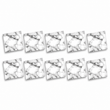 SOGA Peel & Stick Floor and Wall Tiles 60 x 60cm 10 Pack Black White Faux Marble
