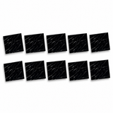 SOGA Peel & Stick Floor and Wall Tiles 30 x 30cm 10 Pack Black Faux Marble
