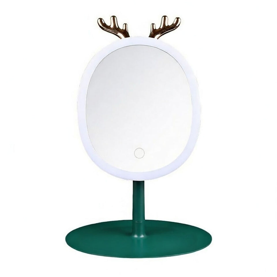 SOGA Green Antler LED Light Makeup Mirror Tabletop Vanity Home Decor