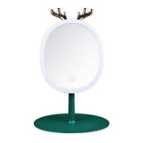 SOGA Green Antler LED Light Makeup Mirror Tabletop Vanity Home Decor