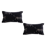 SOGA 2X 35cm Black Throw Pillow Elegant Decorative Cushion Living Room Modern Home Decor