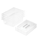 SOGA 150mm Clear Gastronorm GN Pan 1/2 Food Tray Storage Bundle of 4 with Lid