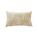 SOGA 35cm Botanical Green Fern Leaf Embroidered Decorative Throw Pillow