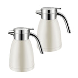 SOGA 2X 2.2L Stainless Steel Water Bottle Insulated Vacuum Flask Coffee Jug Thermal White