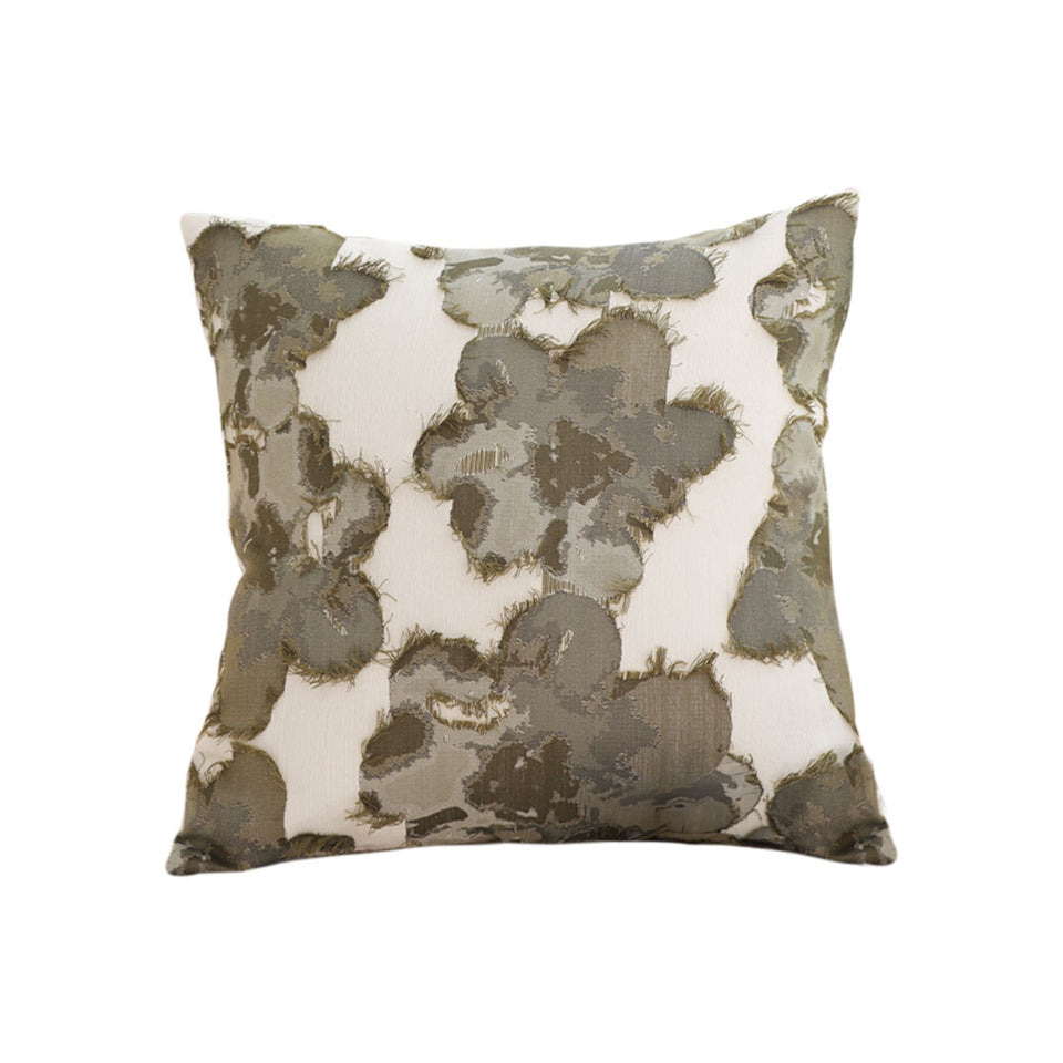 SOGA 45cm Abstract Gray Floral Watercolor Print Contemporary Throw Pillow