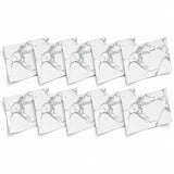 SOGA Peel & Stick Floor and Wall Tiles 30 x 60cm 10 Pack White Grey Faux Marble