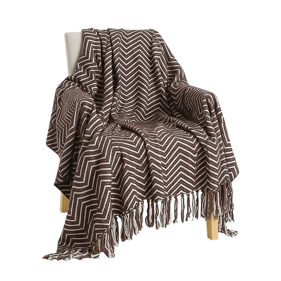 SOGA Chocolate Brown Throw Blanket 130x170cm Soft Polyester