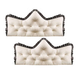 SOGA 2x 150cm Crown Pillow Tufted Cream Headboard Cushion for Bed